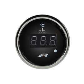 Manometro 52mm temperatura acqua digitale Chrome rim line