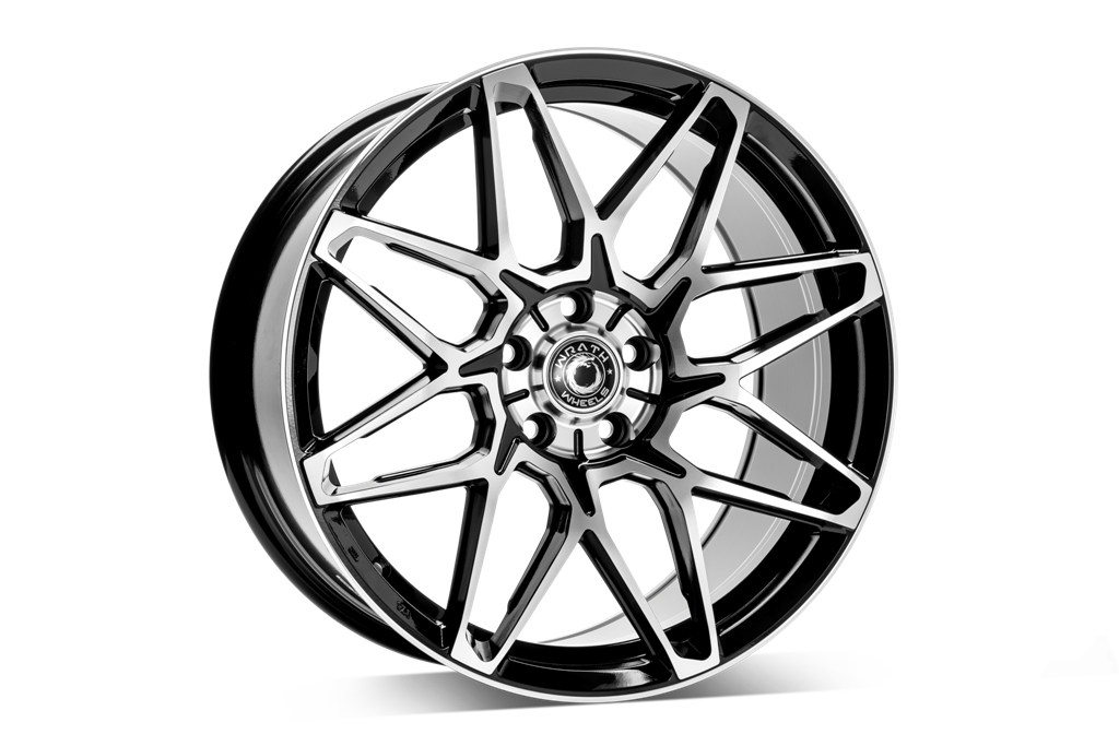 Cerchio in Lega WRATH Wheels WF6 18x8 ET42 5x112 GLOSS BLACK POLISHED FACE