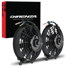Coppia di Ventole 9" a Pale Diritte 12V 80W Universali con Accessori di Montaggio
