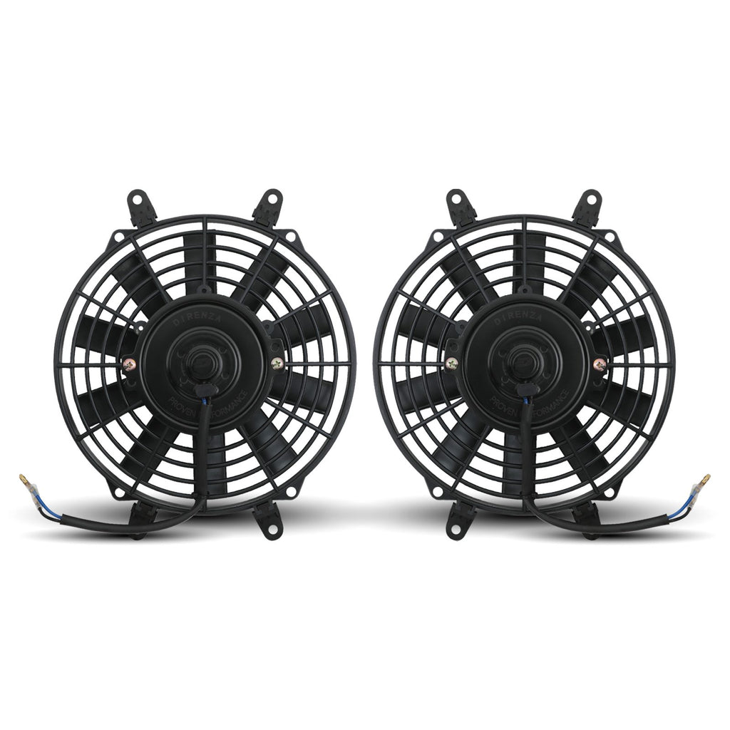 Coppia di Ventole 9" a Pale Diritte 12V 80W Universali con Accessori di Montaggio - foto 3
