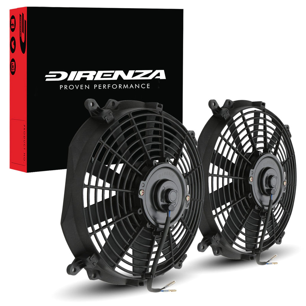 Coppia di Ventole 12" a Pale Diritte 12V 80W Universali