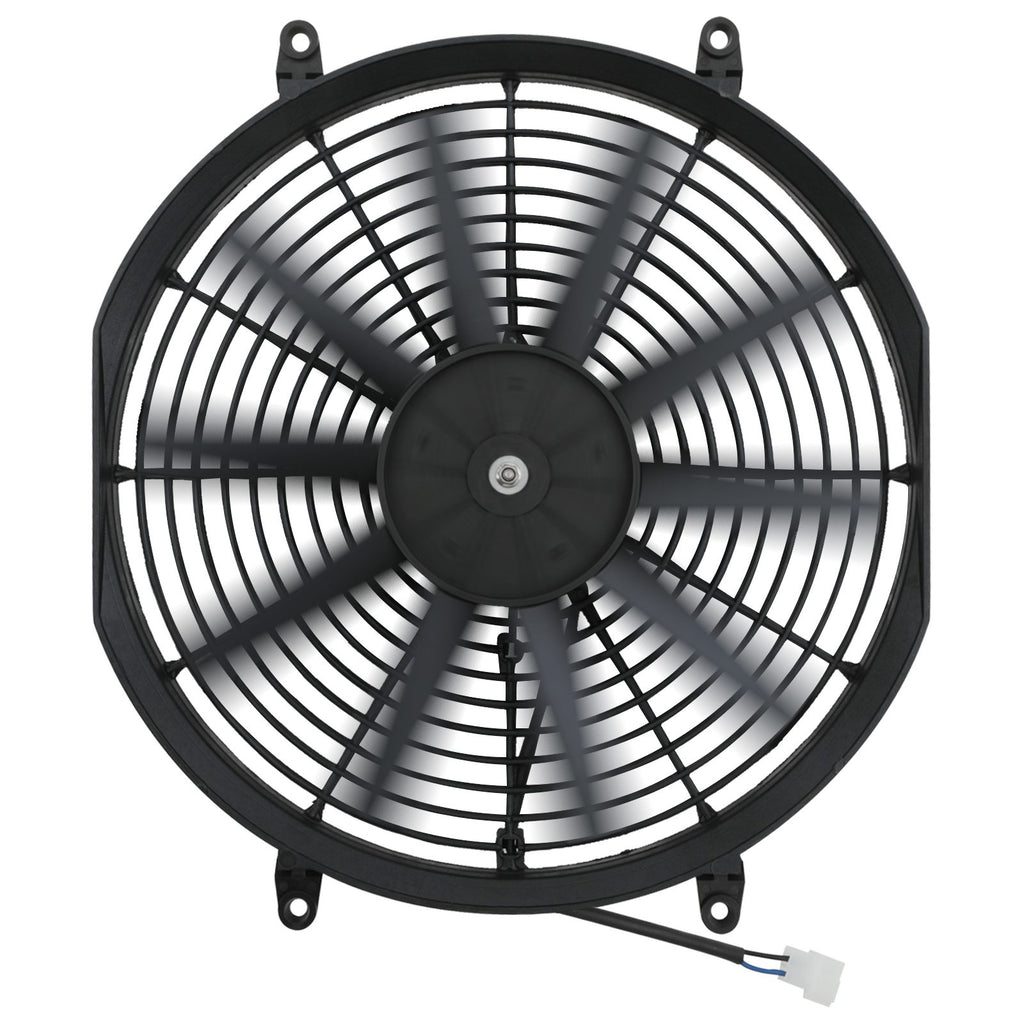 Coppia di Ventole 14" a Pale Diritte 12V 80W Universali con Accessori di Montaggio - foto 7