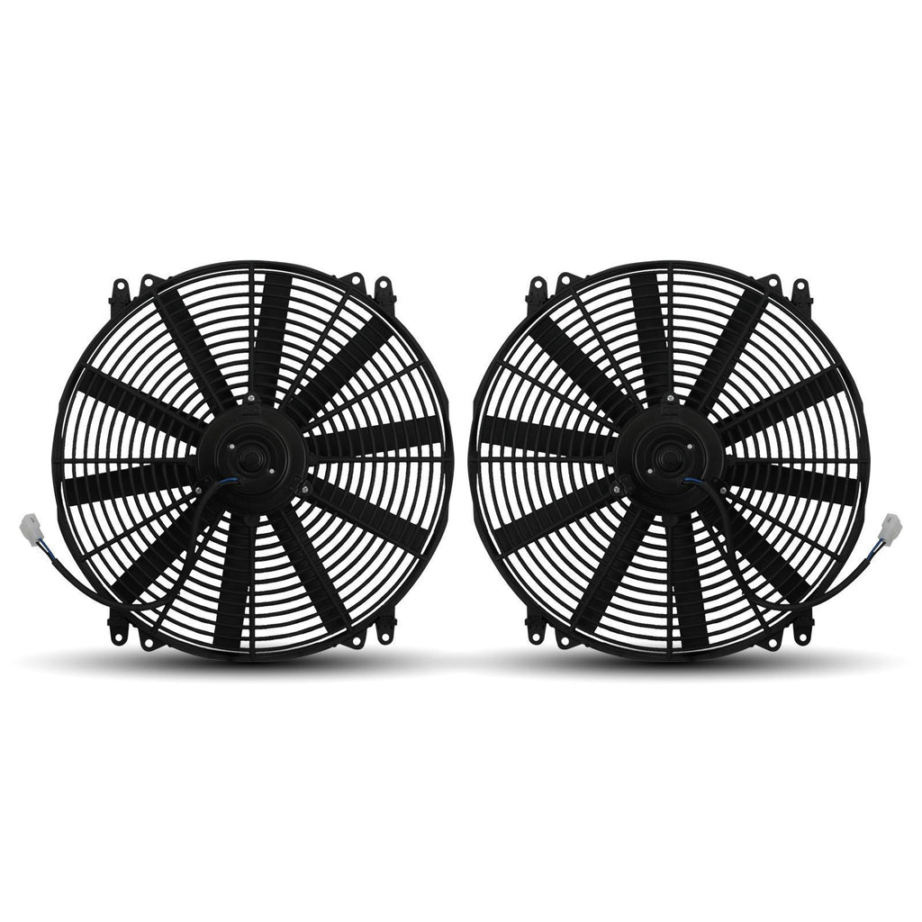 Coppia di Ventole 16" a Pale Diritte 12V 80W Universali con Accessori di Montaggio - foto 4