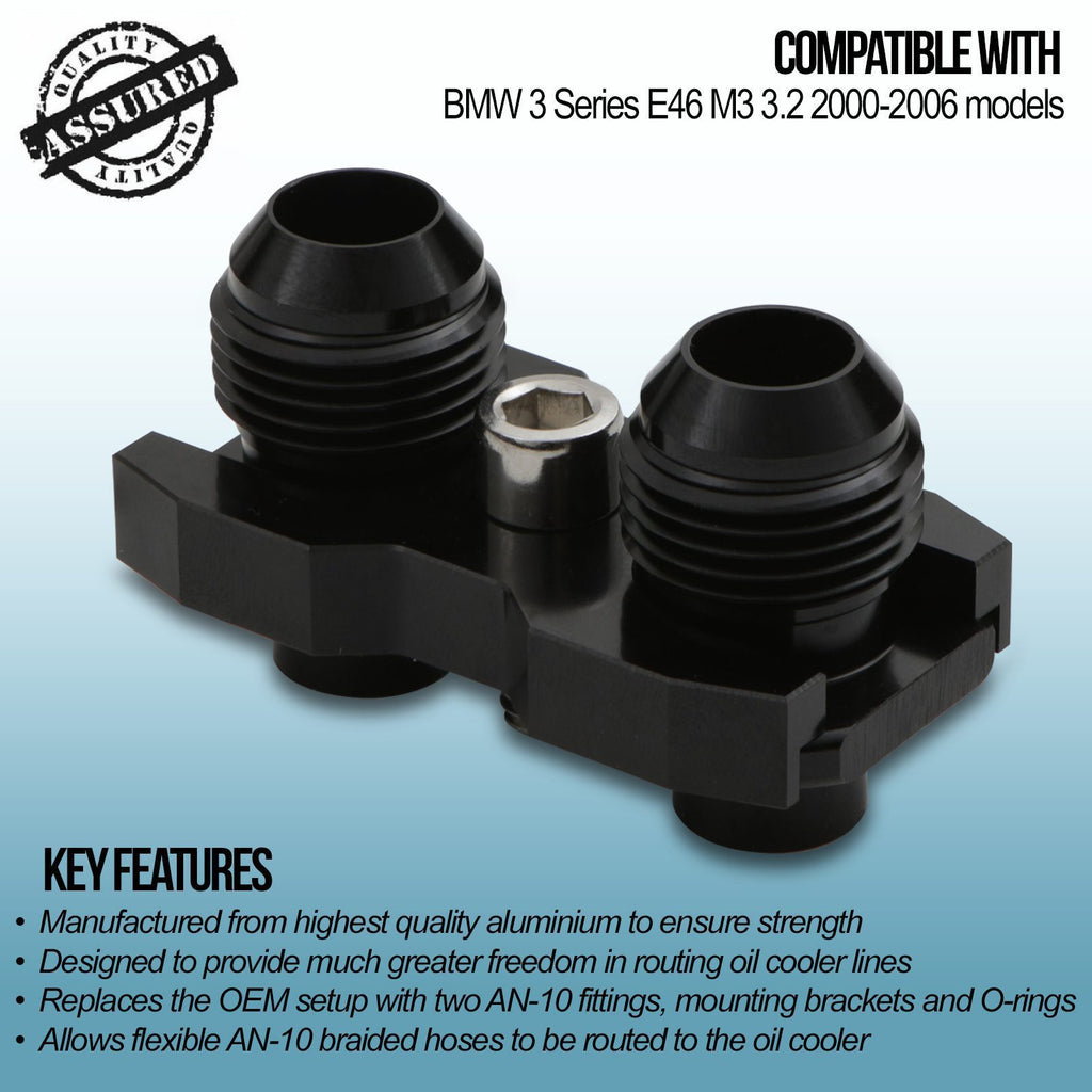 Raccordi AN-10 per Radiatore Olio BMW Serie 3 E46 M3 3.2 00-06