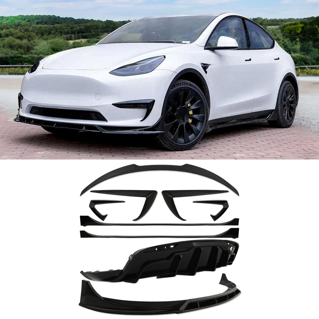 Kit Aero Completo Nero Lucido Tesla Model Y 20-25