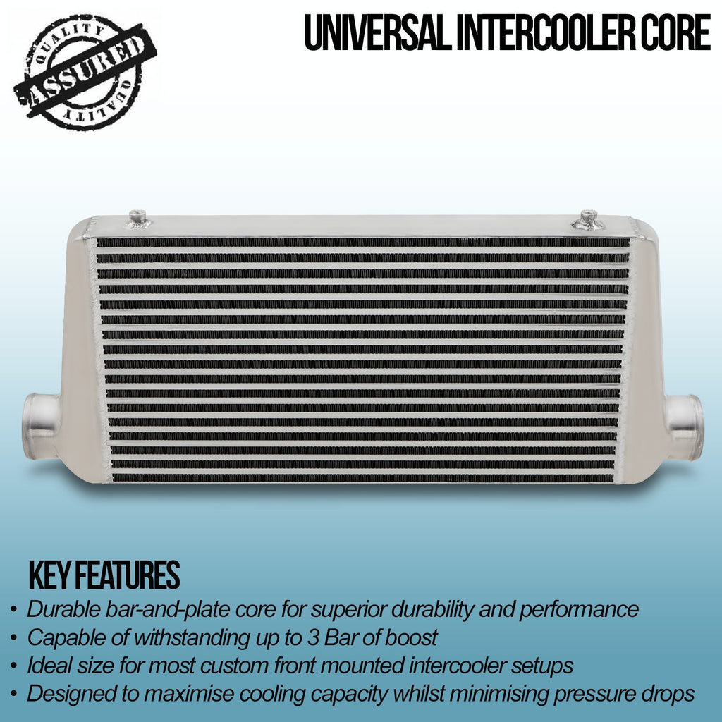 Intercooler Maggiorato Universale 600x300x76mm Attacchi 76mm - foto 3