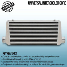 Intercooler Maggiorato Universale 600x300x76mm Attacchi 76mm - foto 3