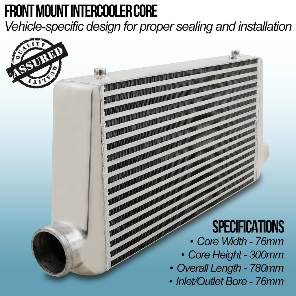 Intercooler Maggiorato Universale 600x300x76mm Attacchi 76mm - foto 2