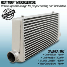 Intercooler Maggiorato Universale 600x300x76mm Attacchi 76mm - foto 2
