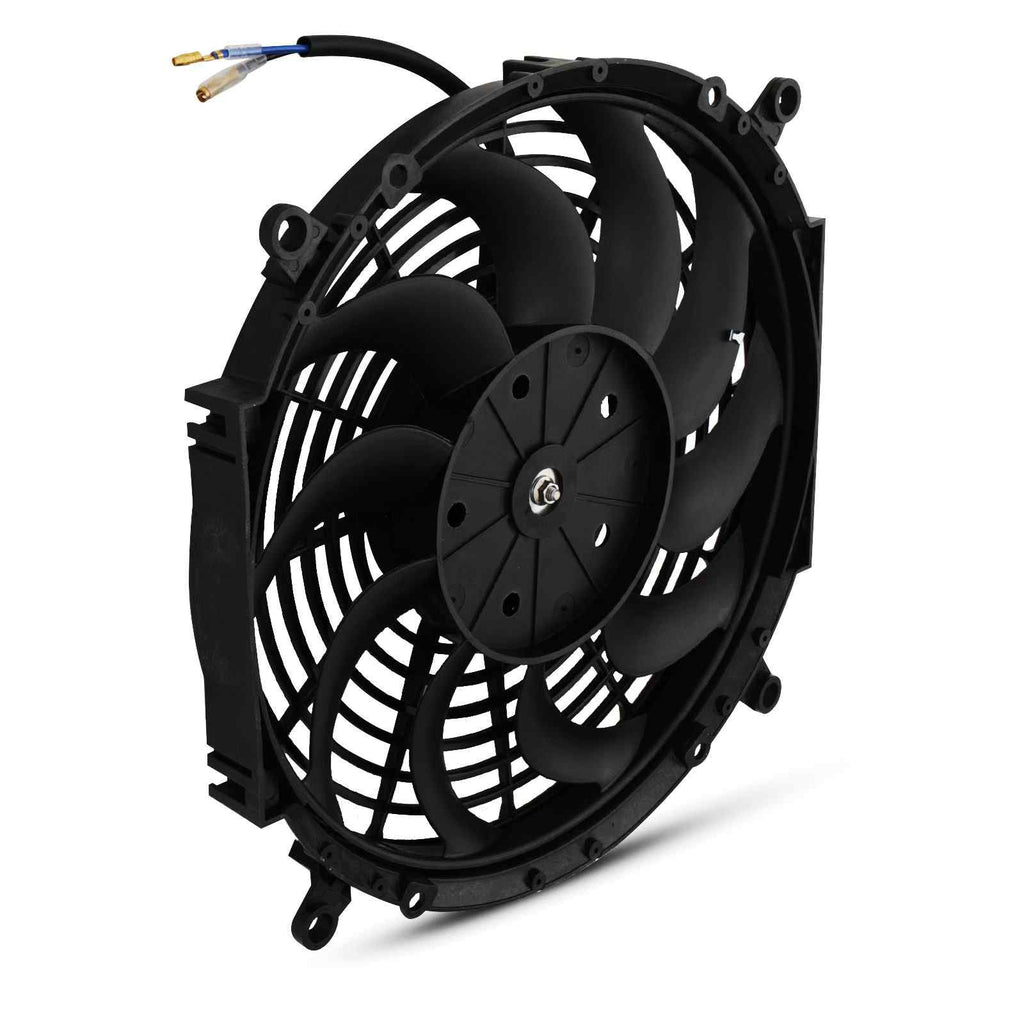 Coppia di Ventole 12" a Pale Curve 12V 80W Universali - foto 5
