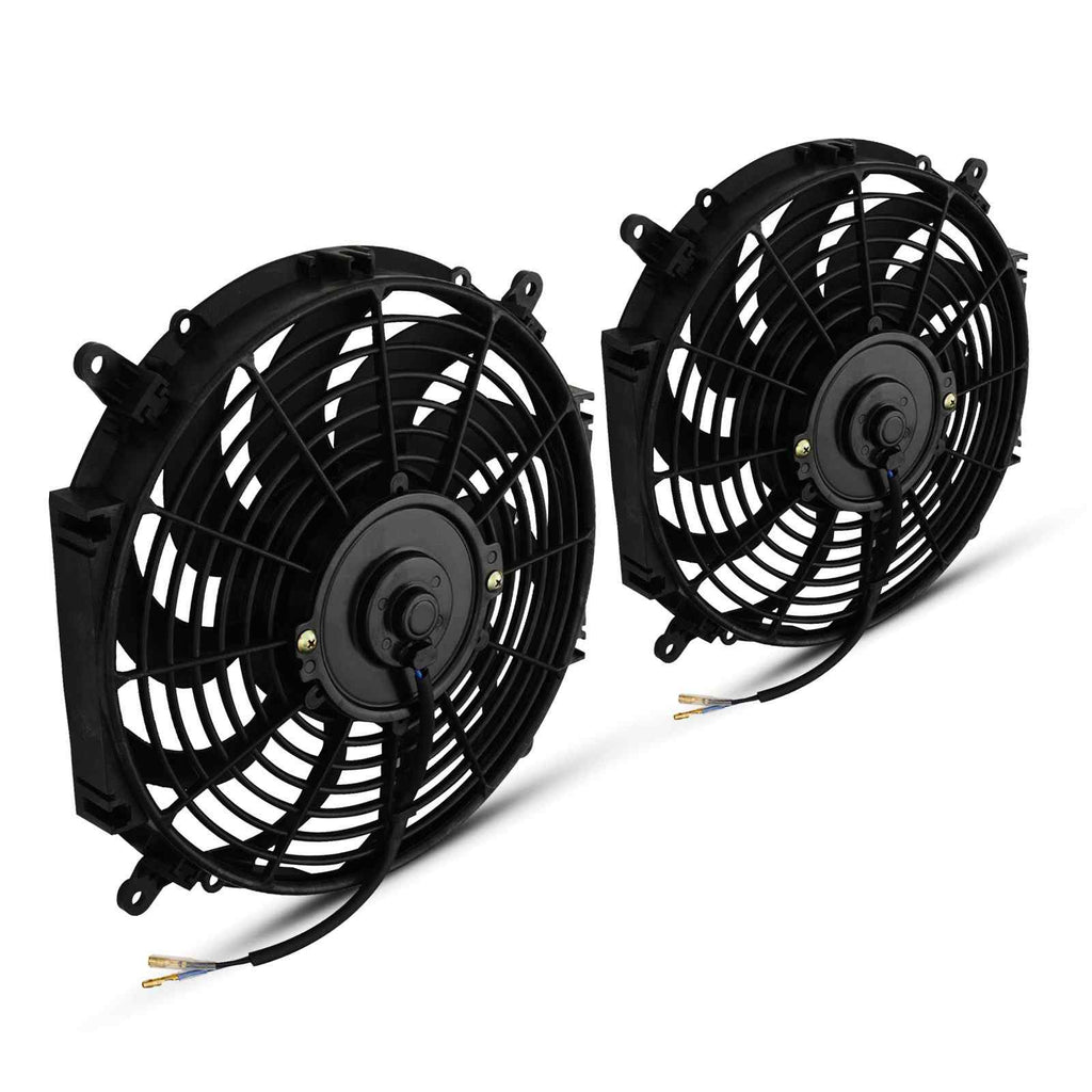 Coppia di Ventole 12" a Pale Curve 12V 80W Universali
