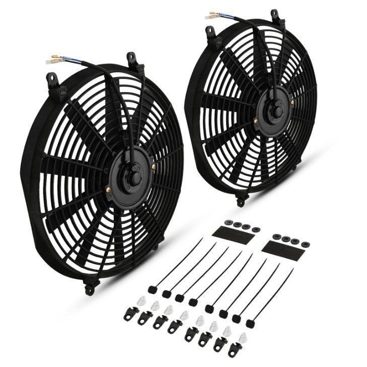 Ventola 14" a Pale Diritte 12V 80W Universale