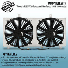 Kit Doppia Ventola con Convogliatore Radiatore Toyota MR2 SW20 2.0 Turbo 89-99 - foto 3