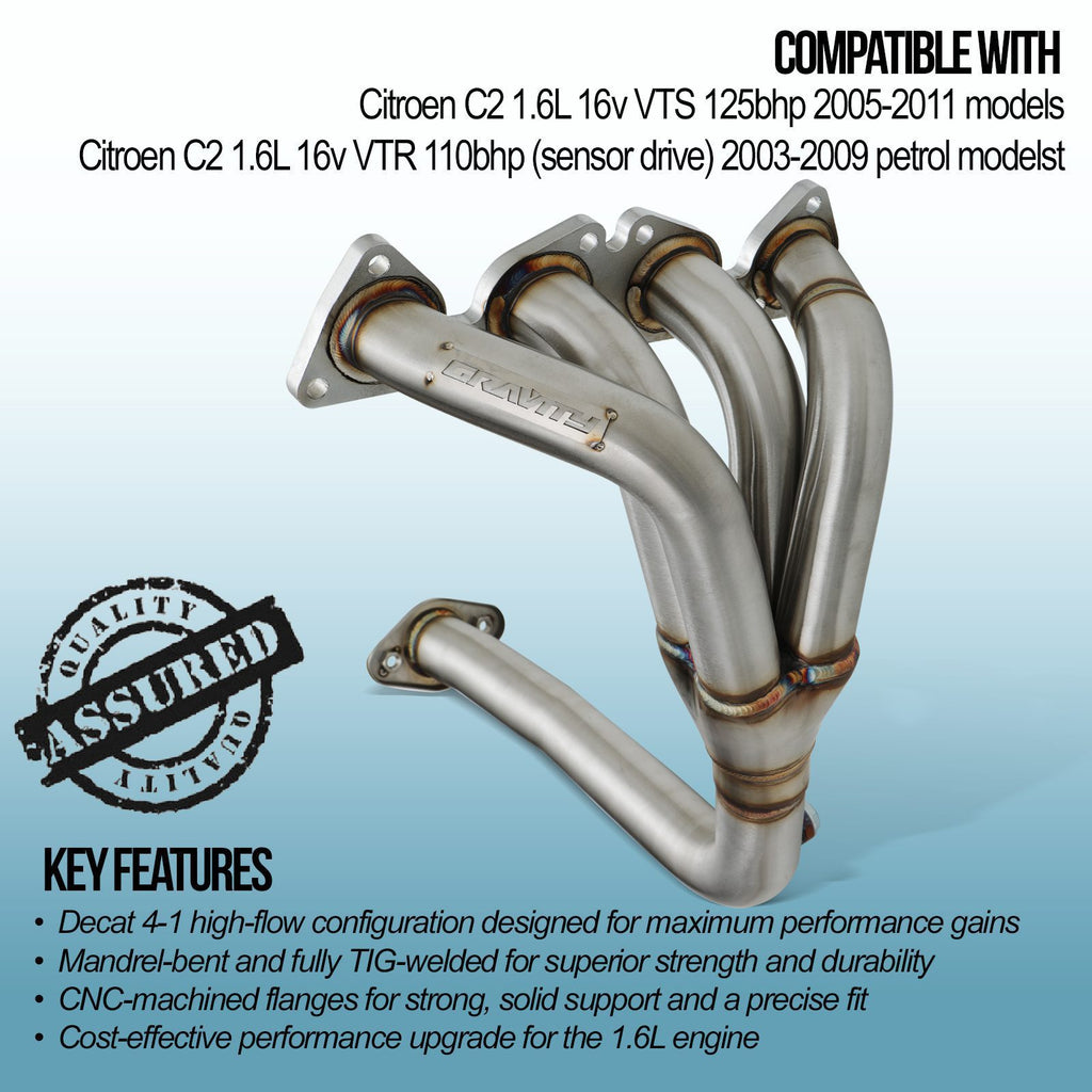 Collettore di Scarico Decat 4-1 Citroen C2 VTS / VTR 1.6 16V 03-11