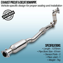 Downpipe Precat e Decat 2.5" Opel Astra G / H MK4 MK5 / Zafira A / B GSI SRI VXR 2.0T 16V 02-10