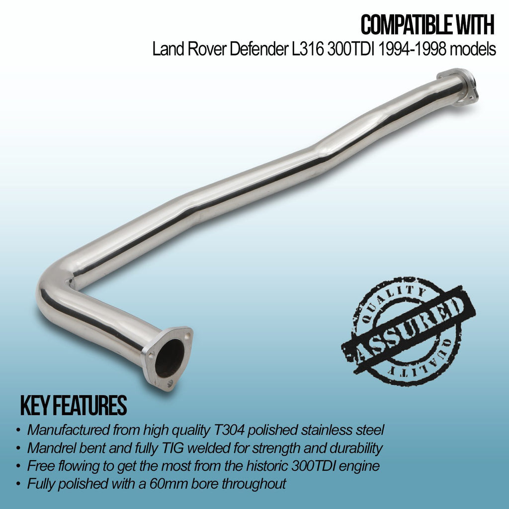Downpipe Decat Land Rover Defender 300TDI L316 94-98 - foto 3
