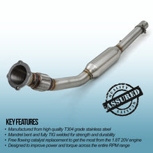 Downpipe Decat 2.5" Audi A3 8L / TT 8N / Volkswagen Golf GTI MK4 1.8T 20v 00-04