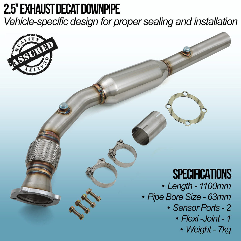 Downpipe Decat 2.5" Audi A3 8L / TT 8N / Volkswagen Golf GTI MK4 1.8T 20v 00-04