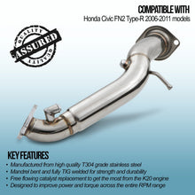 Downpipe Decat 2.5" Honda Civic Type R FN2 2.0 05-11