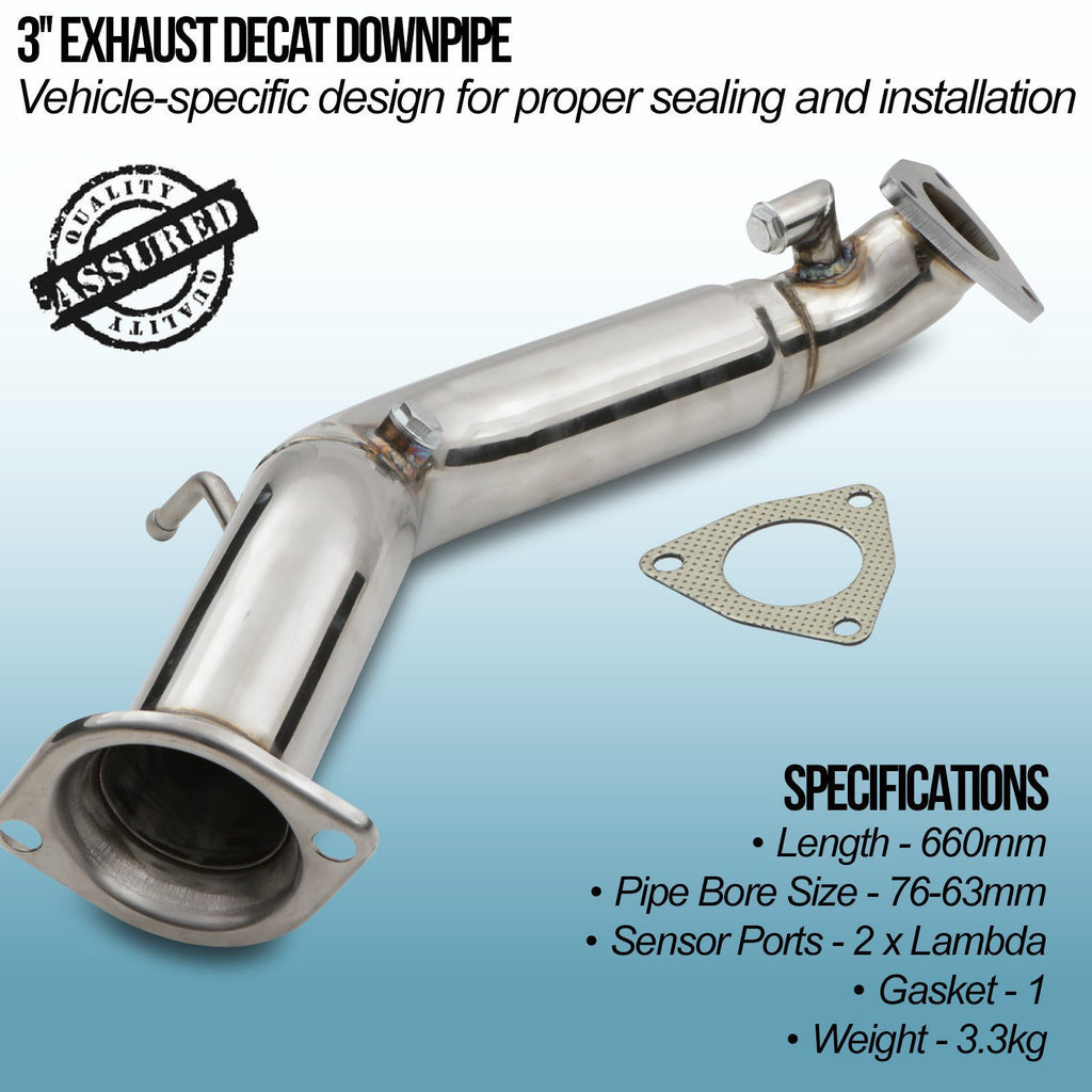 Downpipe Decat 2.5" Honda Civic Type R FN2 2.0 05-11