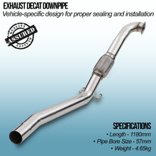Downpipe decat 2.25" inox Audi A3 8P 2.0 TDI PD 2003-2013 – foto 3