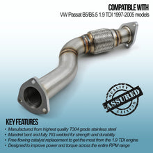 Tubo Decat Volkswagen Passat B5 / B5.5 1.9 TDI 97-05 - foto 2