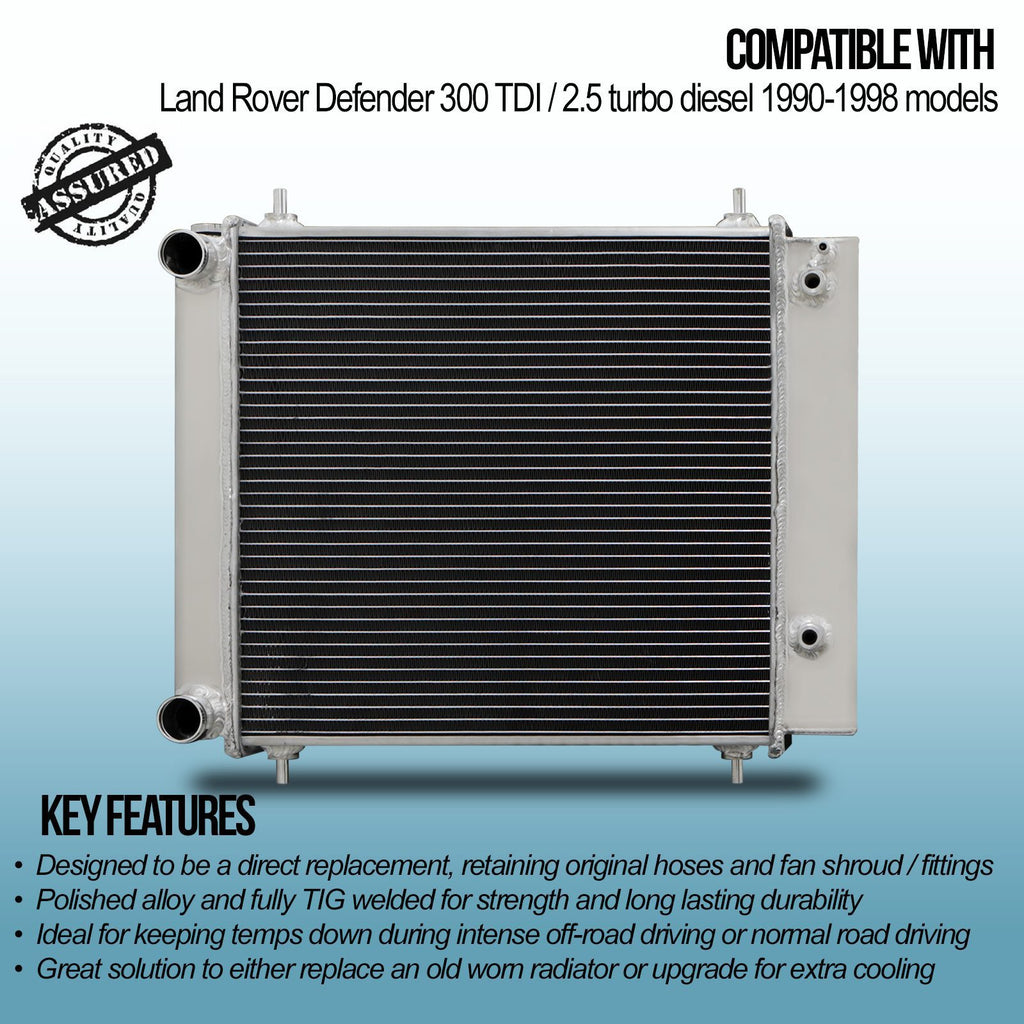 Radiatore Maggiorato 60mm Land Rover Defender 300TDI 94-98 - foto 3