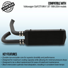 Kit Intercooler Maggiorato Frontale Nero VW Bora 1.8T 20V 99-05 - foto 3