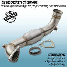 Downpipe con Cat Sportivo 200 Celle 2.5" Mini Cooper S R56 06-13
