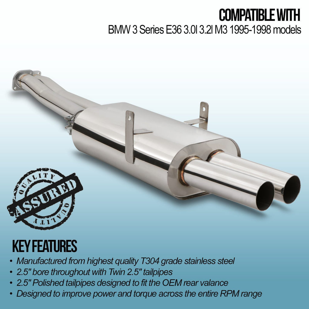 Vasca Posteriore di Scarico BMW Serie 3 E36 M3 3.0 / 3.2 95-98 - foto 3