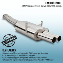 Vasca Posteriore di Scarico BMW Serie 3 E36 M3 3.0 / 3.2 95-98 - foto 3