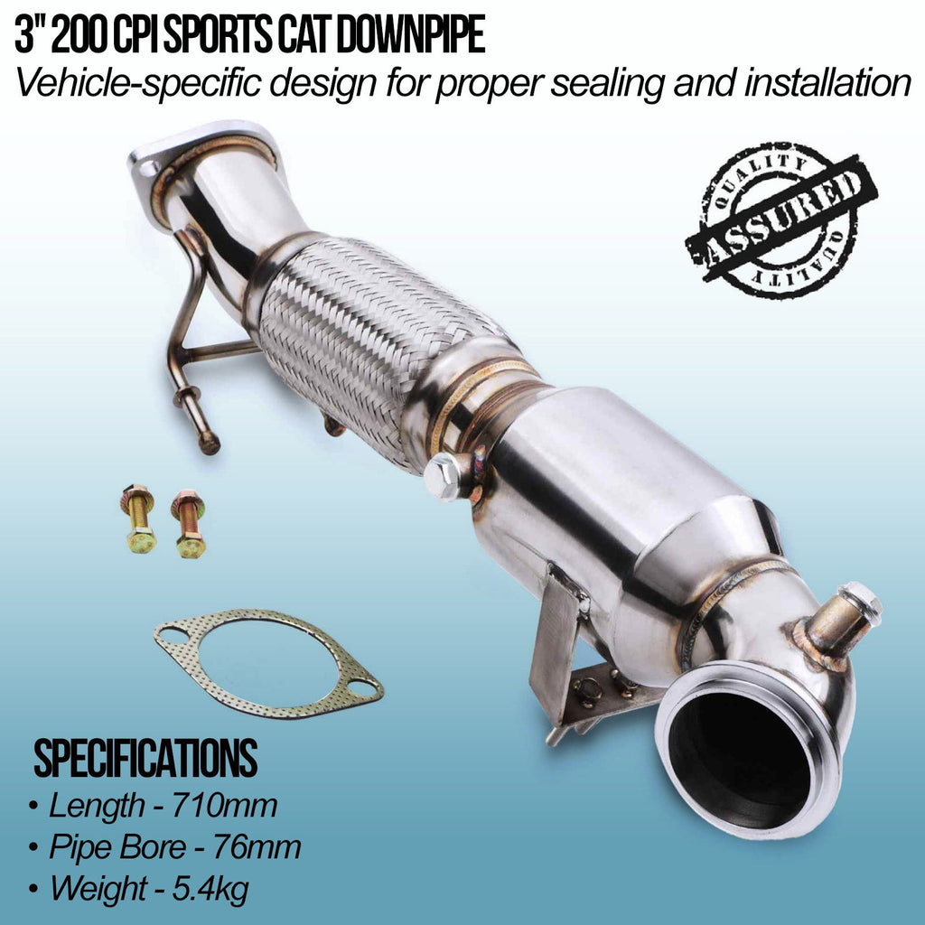 Catalizzatore Sportivo 200 Celle 3" Ford Focus ST3 MK3 ST250 2.0 12+ - foto 2