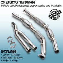 Downpipe Catalizzato Sportivo 200 Celle 2.5" VW Golf MK5 R32 3.2 05-09 - foto 2