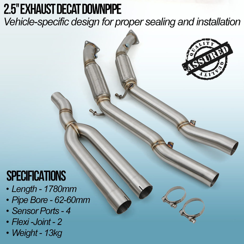 Downpipe Decat 2.5" Volkswagen Golf MK5 R32 3.2 VR6 05-08