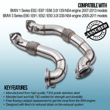 Downpipe Decat 2.5" BMW Serie 1/3 E82 E87 E88 E90 E91 E92 E93 N54 3.0 05-13 - foto 3