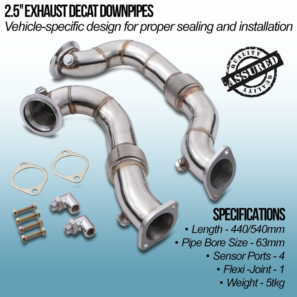 Downpipe Decat 2.5" BMW Serie 1/3 E82 E87 E88 E90 E91 E92 E93 N54 3.0 05-13 - foto 2