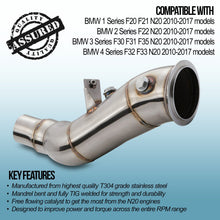 Downpipe Decat 4.5" BMW 2 Series F22 / F23 220i 228i N20 2014-2016 - foto 3