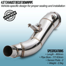 Downpipe Decat 4.5" BMW 2 Series F22 / F23 220i 228i N20 2014-2016 - foto 2