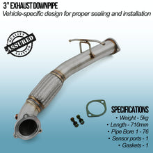 Downpipe 3" Ford Focus MK2 RS 09-11