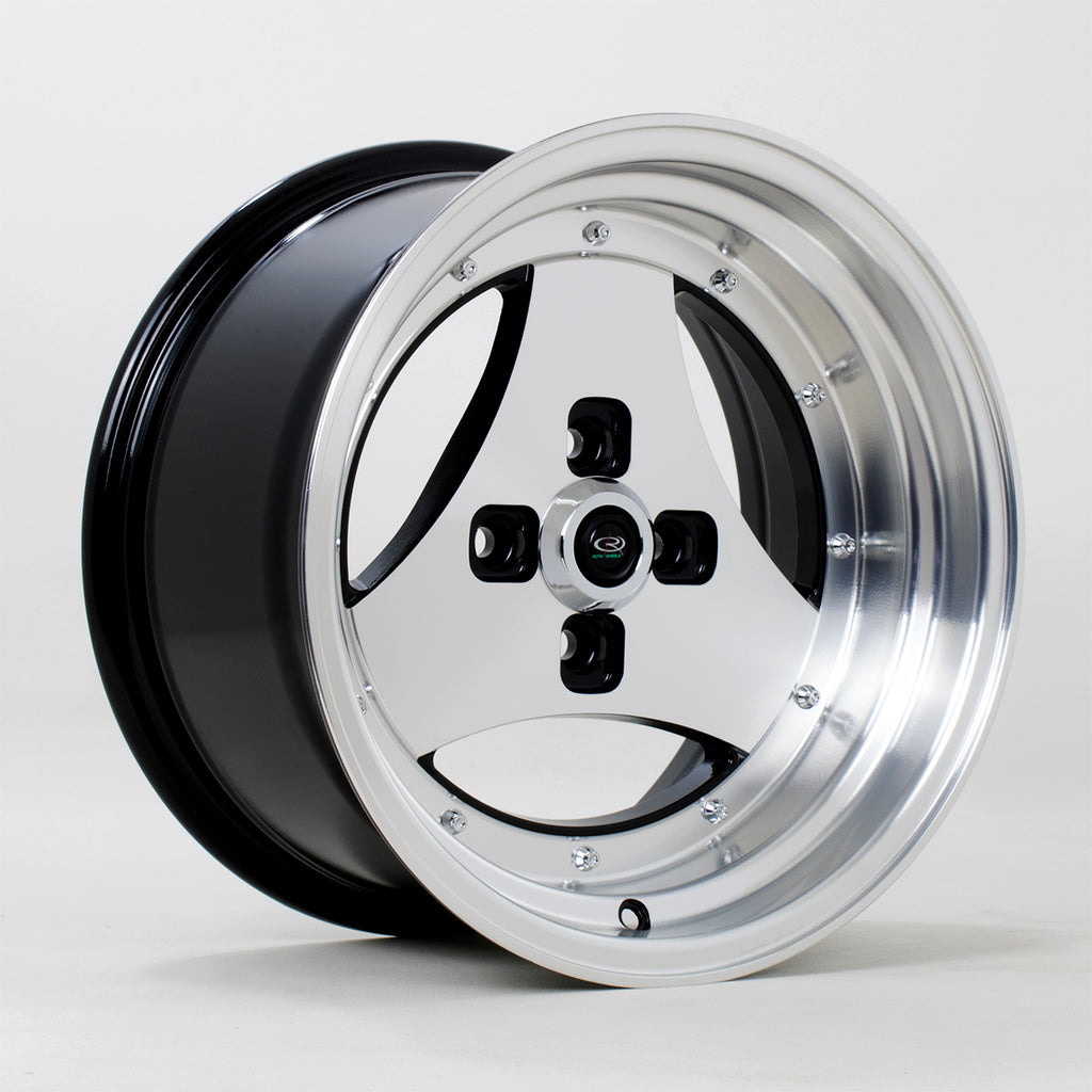 Cerchio in lega Rota Wheels Triad 15x8 4x114.3 ET0 Silver & Black