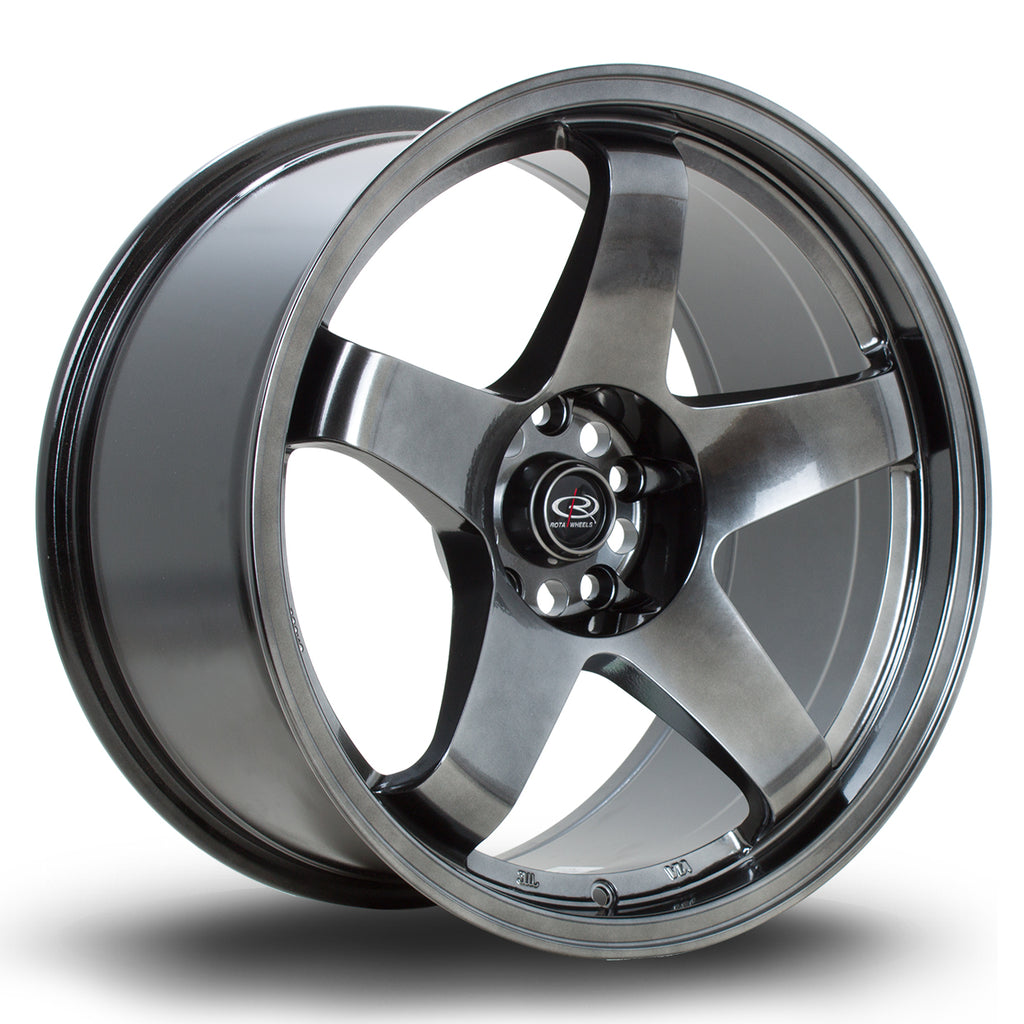 Cerchio in lega Rota Wheels GTR 18x9.5 5x114.3 ET12 Hyper Black