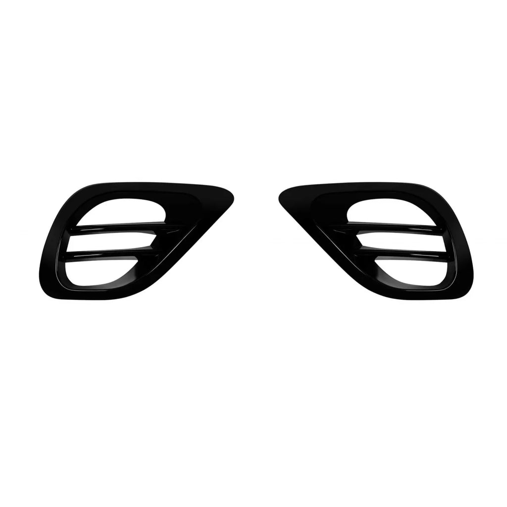 Aero appendici per laterale griglie per anteriore A design-Line paraurti di Mercedes Classe E W213, S213 2019-2022, Nero