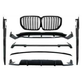 Aero Body kit Fibra di carbonio con Griglie anteriori a doppio rene nere lucide per BMW X5 G05 (2018-2022) M-Tech nero