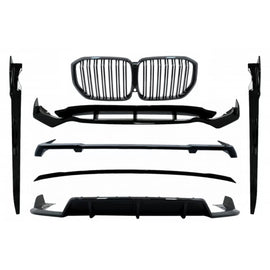 Aero Body kit con Griglie anteriori a doppio rene Doppia lamella per BMW X5 G05 (2018-2022) M nero Knight design nere