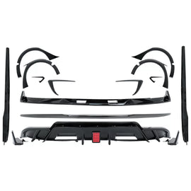 Aero Body kit estensione per Tesla modello 3 (2017-2022) paraurti Lip aria diffusore e passaruota Nero lucido
