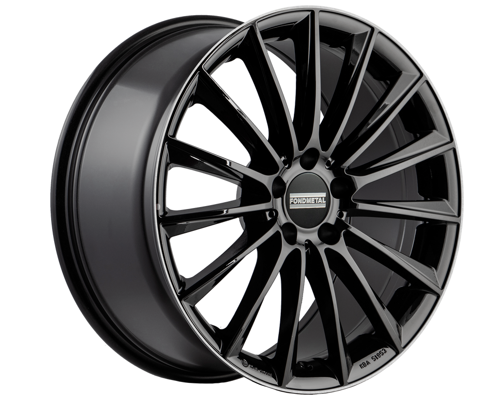 Cerchio in Lega Fondmetal INSPIRED AIDON (FMI04) 20x8.5 ET40 5x112 GLOSSY BLACK MACHINED LIP
