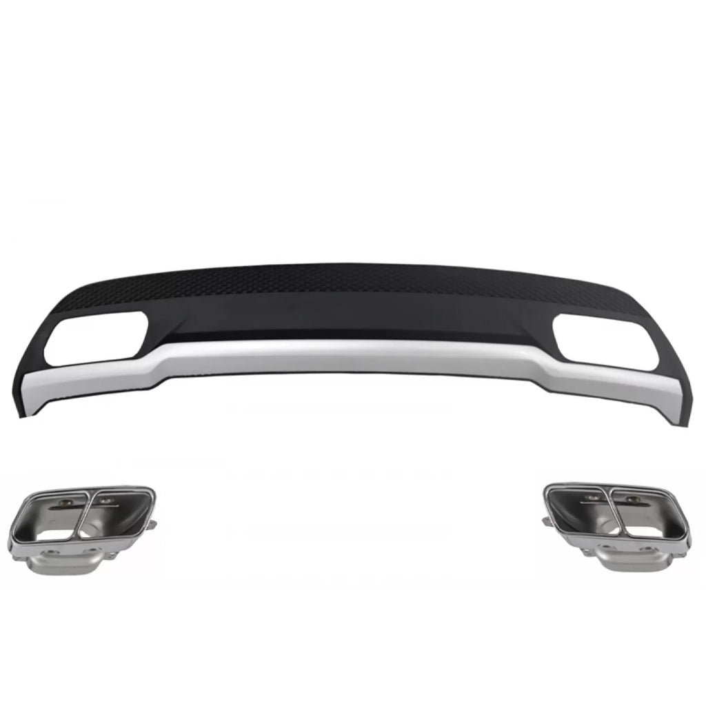 Aria diffusore con Terminali di scarico e GT-R Panamericana griglia per Mercedes Classe A W176 (2012-08.2018) Sport Pack
