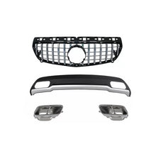 Aria diffusore con Terminali di scarico e GT-R Panamericana griglia per Mercedes Classe A W176 (2012-08.2018) Sport Pack