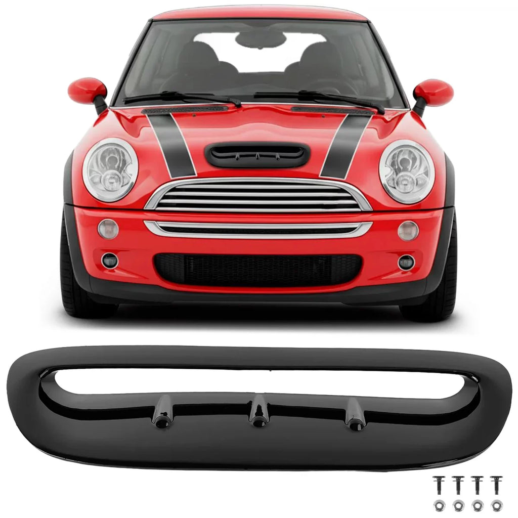 Aria presa d’aria aria aspirazione cofano nero lucido per Mini Cooper S R50 R53 02-06