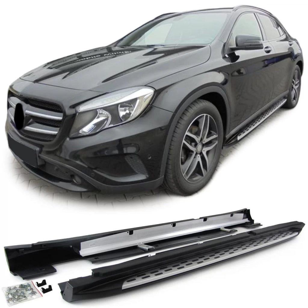 Alluminio Pedane laterali laterale protezione OE stile con ABE per Mercedes GLA X156 13-20